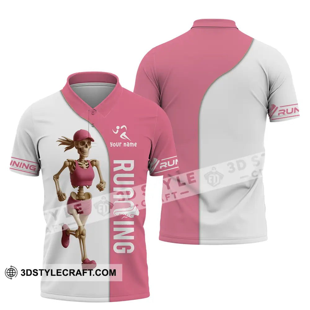 Unisex Shirt Custom Skeleton Running Shirt Polo Shirt / S T shirt