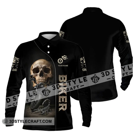 Unisex Shirt - Custom Skull Biker Shirt style option 3