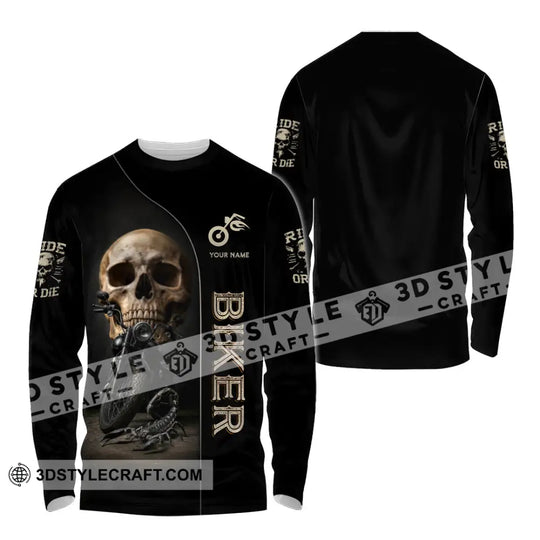 Unisex Shirt - Custom Skull Biker Shirt style option 4