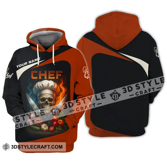 Unisex Shirt - Custom Skull Master Chef, Chef Shirt style option 3