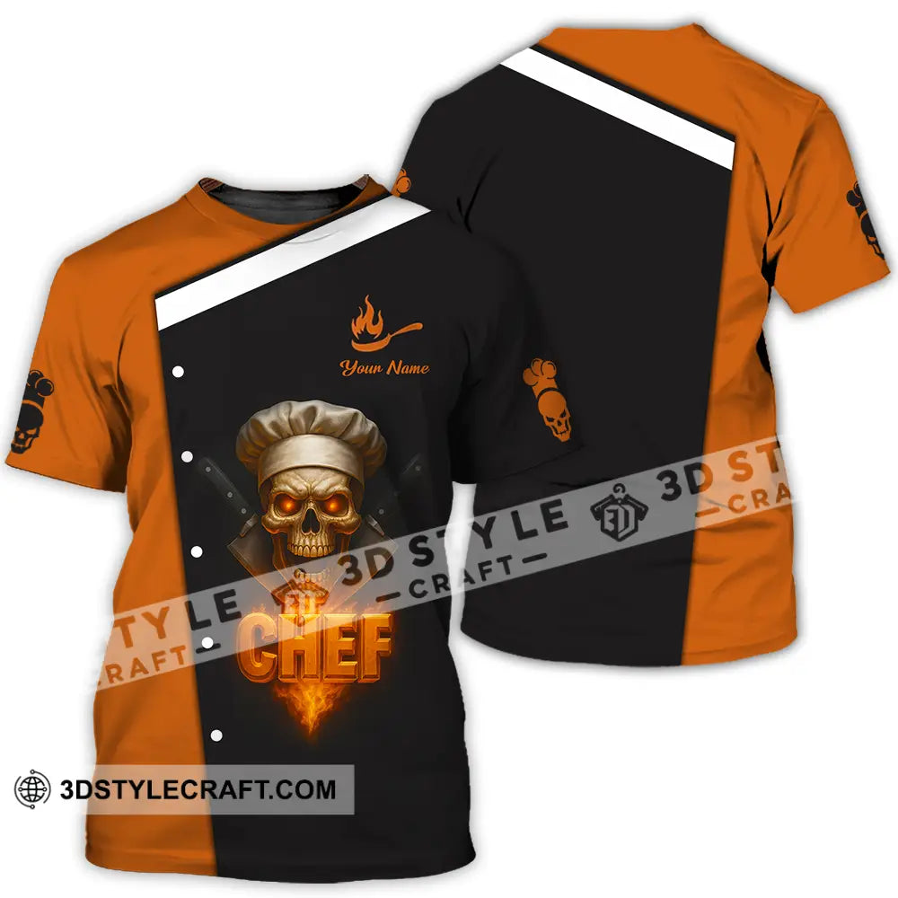 Unisex Shirt - Custom Skull Master Chef Shirt T-Shirt / S T-shirt