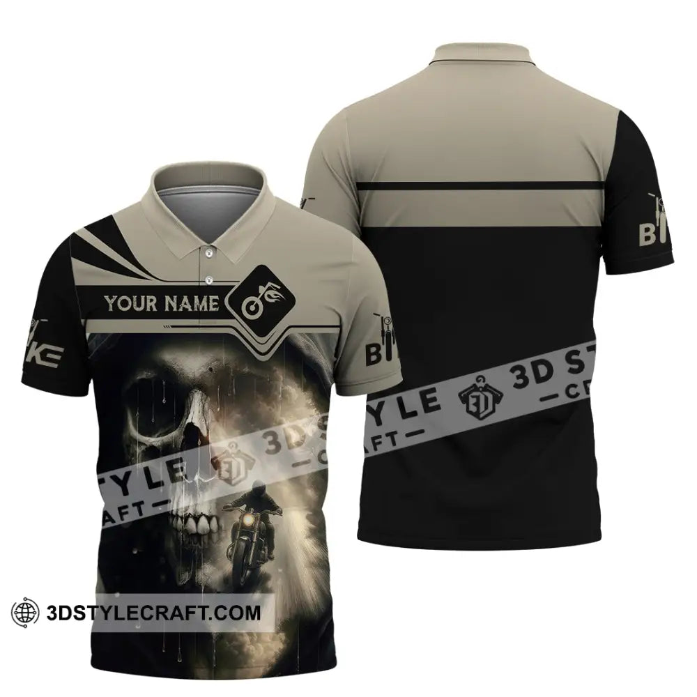 Unisex Shirt - Custom Skull Rider Shirt Polo Shirt / S T-shirt