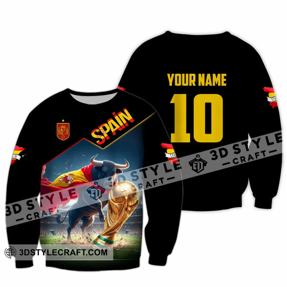 Unisex Shirt - Custom Spain World Cup 2026 3D Shirt Long Sleeve / S T-shirt