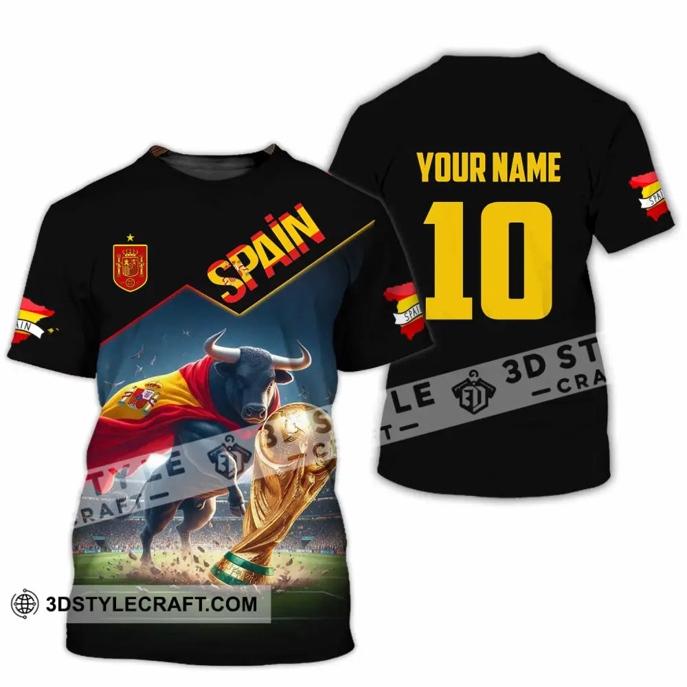 Unisex Shirt - Custom Spain World Cup 2026 3D Shirt T-Shirt / S T-shirt
