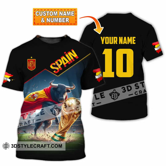 Unisex Shirt - Custom Spain World Cup 2026 3D Shirt style option 1