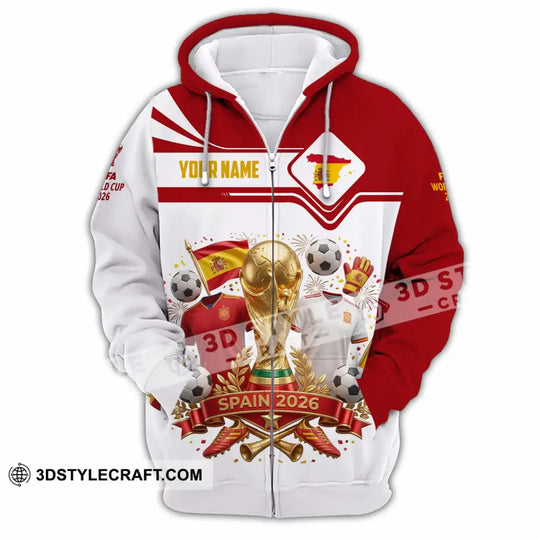 Unisex Shirt - Custom Spain World Cup 2026 3D Shirt style option 3