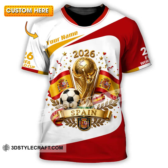 Unisex Shirt - Custom Spain World Cup 2026 Shirt style option 1