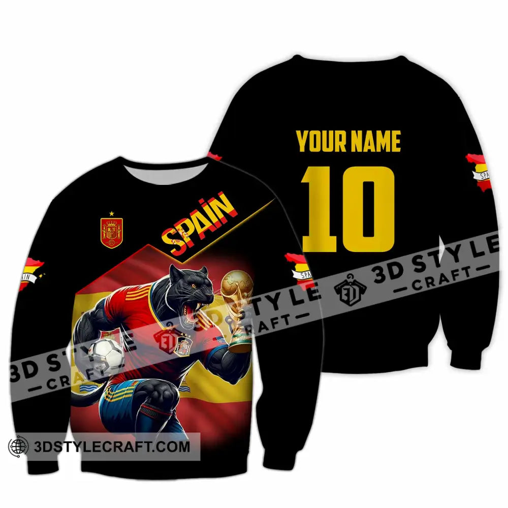 Unisex Shirt - Custom Spain World Cup 3D Shirt Long Sleeve / S T-shirt