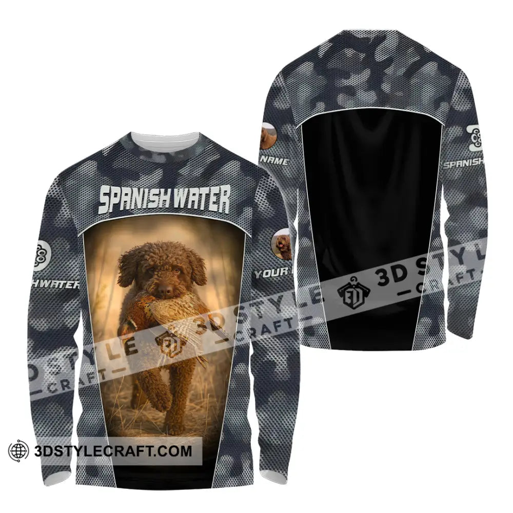 Unisex Shirt - Custom Spanish Water Dog Lover Shirt Long Sleeve Shirt / S T-shirt