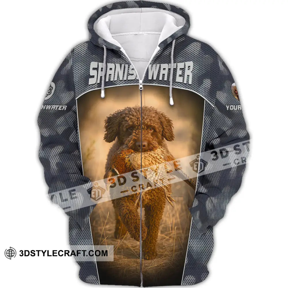 Unisex Shirt - Custom Spanish Water Dog Lover Shirt Zipper Hoodie / S T-shirt