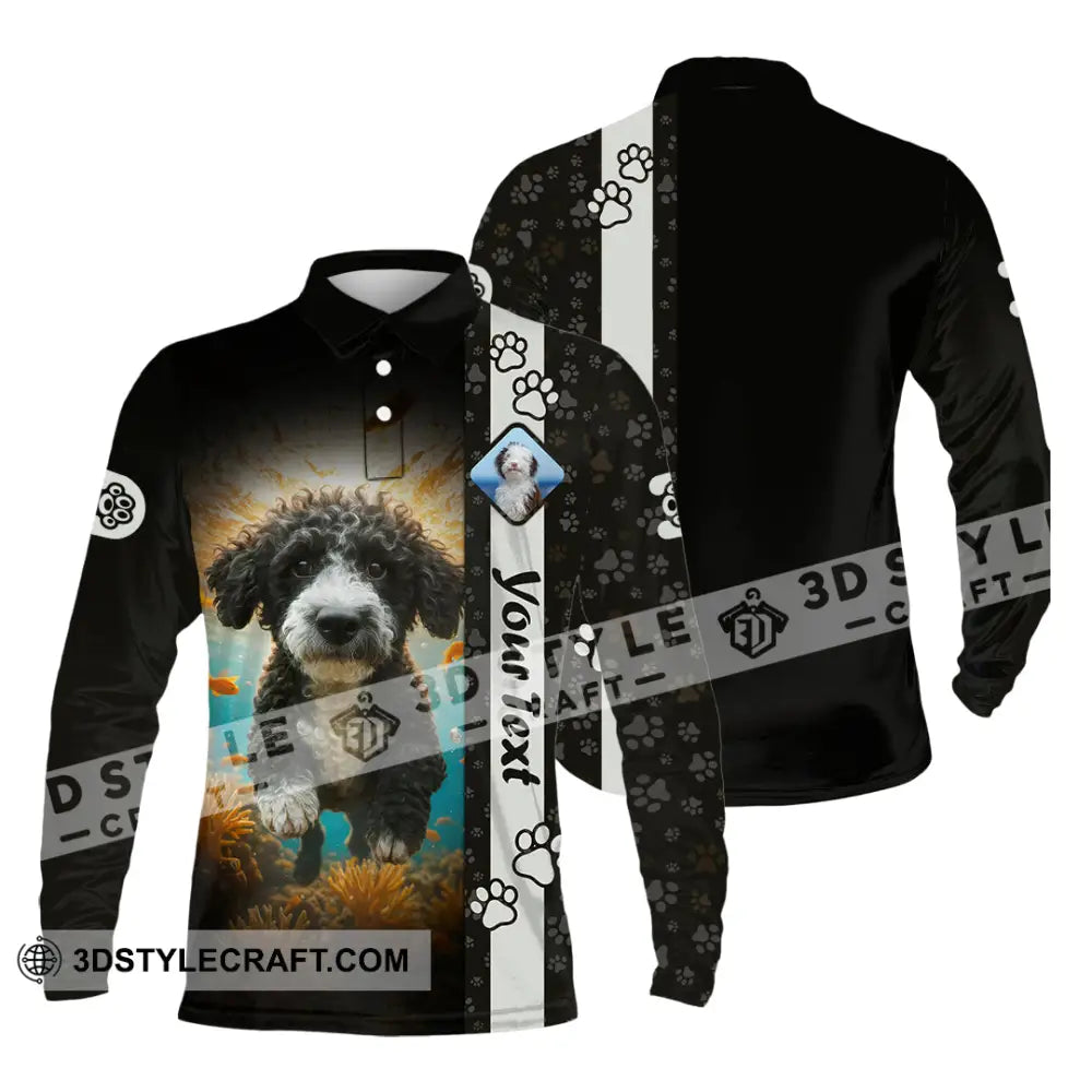 Unisex Shirt - Custom Spanish Water Pet Lover Shirt Long Sleeve Polo / S T-shirt