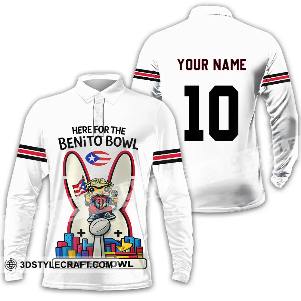 Unisex Shirt - Custom Super Bowl 3D Shirt Long Sleeve Polo / S T-shirt
