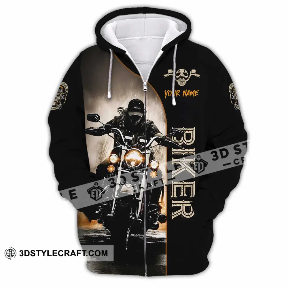 Unisex Shirt - Custom Swag Biker Biker Lover Sporty Shirt Zipper Hoodie / S T-shirt