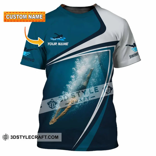 Unisex Shirt - Custom Swimming 3D Shirt style option 1