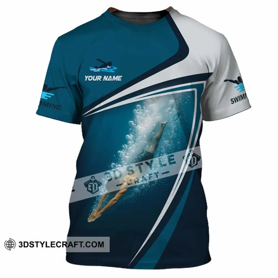 Unisex Shirt - Custom Swimming 3D Shirt style option 4