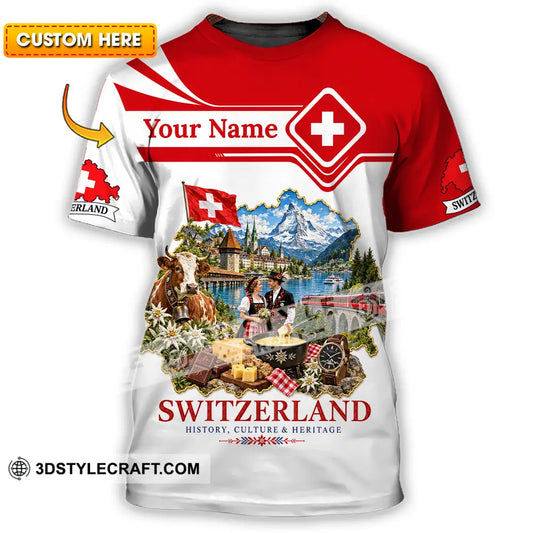 Unisex Shirt - Custom Switzerland Shirt - T-shirt