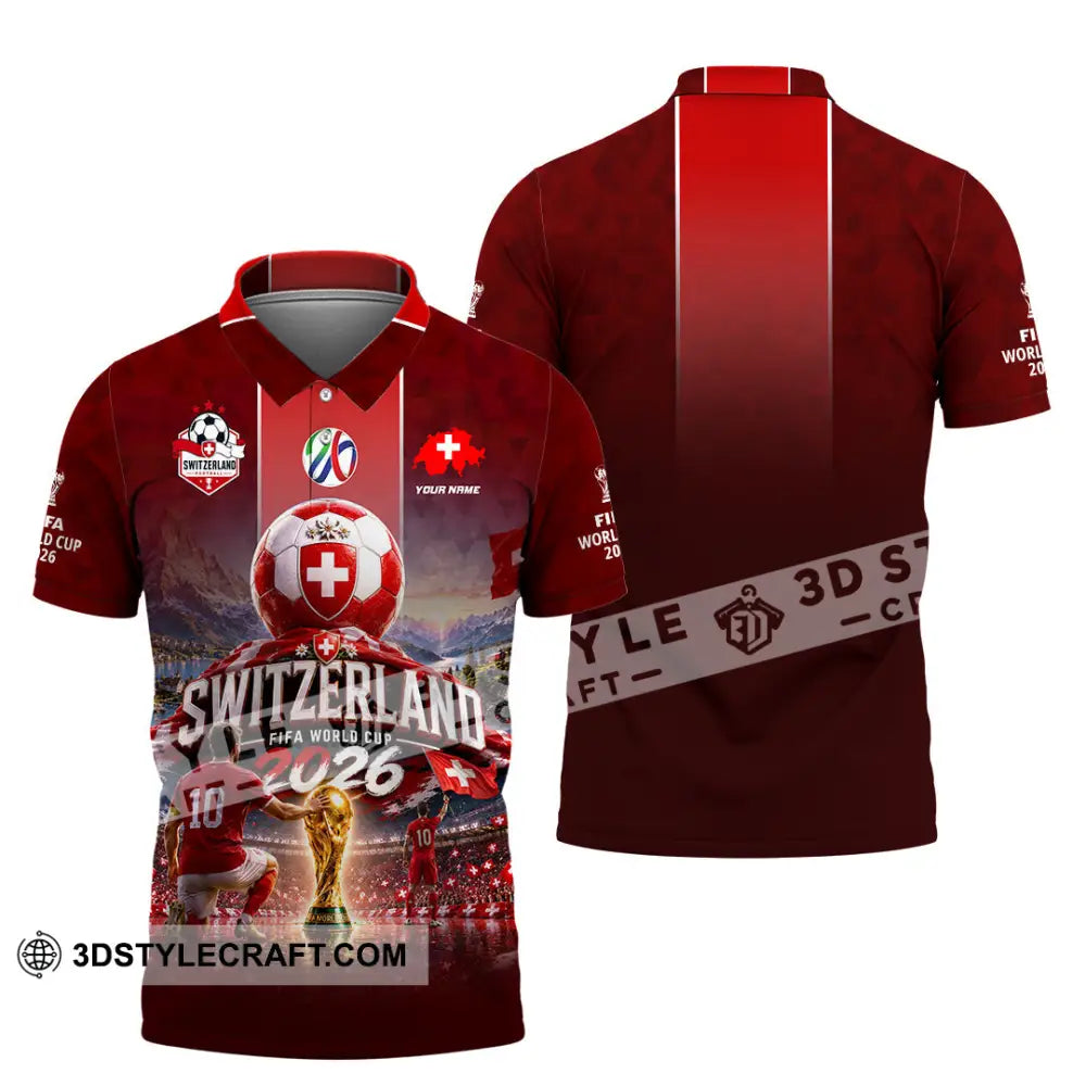 Unisex Shirt - Custom Switzerland World Cup 2026 Shirt - Polo Shirt / S - T-shirt
