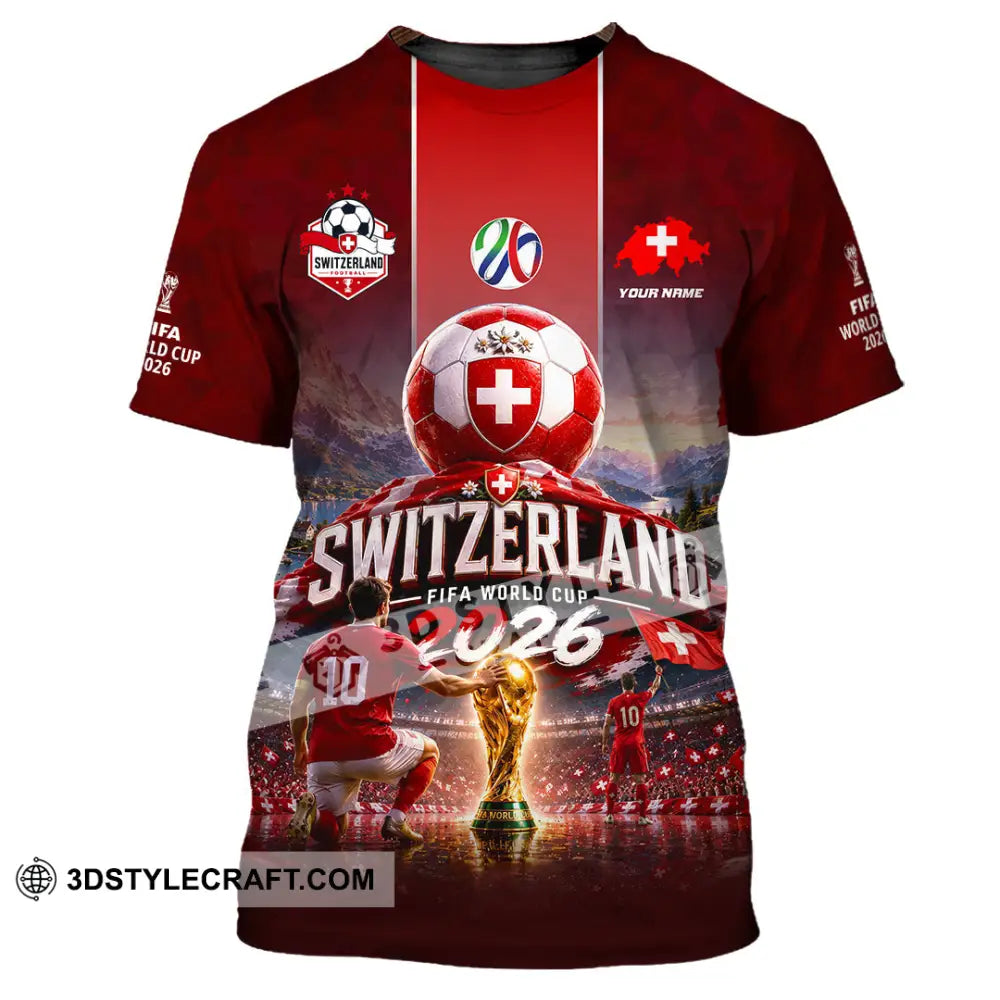 Unisex Shirt - Custom Switzerland World Cup 2026 Shirt - T-Shirt / S - T-shirt