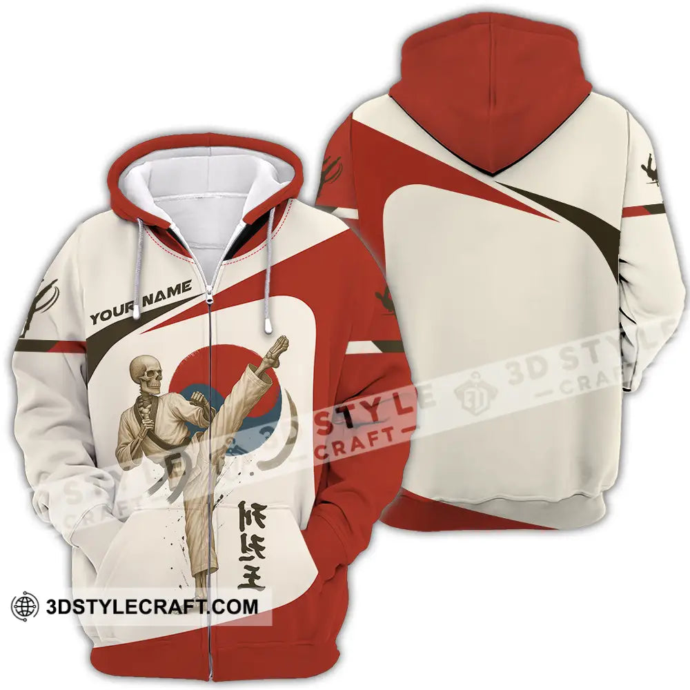 Unisex Shirt - Custom Taekwondo Player Shirt Zipper Hoodie / S T-shirt