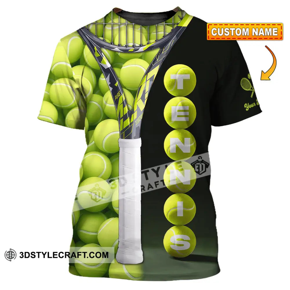Unisex Shirt - Custom Tennis Ball Tennis Player Sport Shirt T-shirt