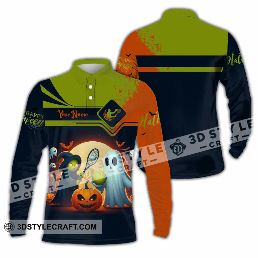 Unisex Shirt Custom Tennis Halloween Shirt Long Sleeve Polo / S T shirt