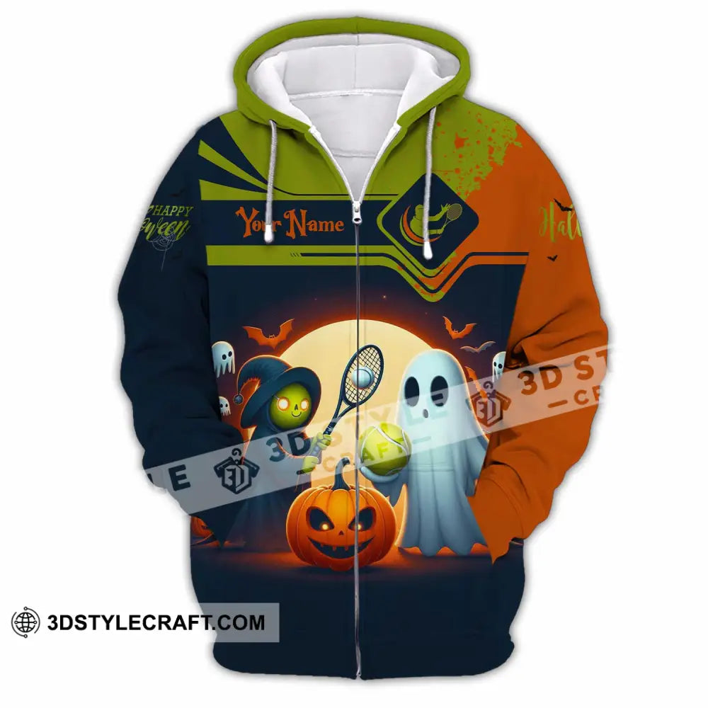 Unisex Shirt Custom Tennis Halloween Shirt Zipper Hoodie / S T shirt