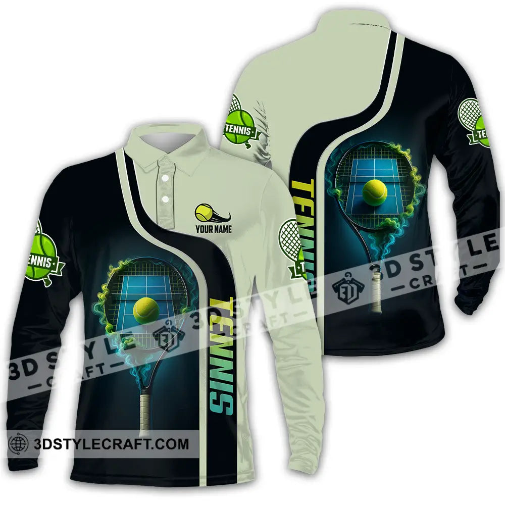 Unisex Shirt - Custom Tennis Shirt Long Sleeve Polo / S T-shirt