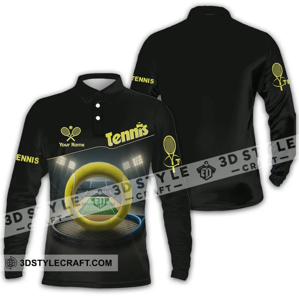 Unisex Shirt - Custom Tennis Shirt Long Sleeve Polo / S T-shirt