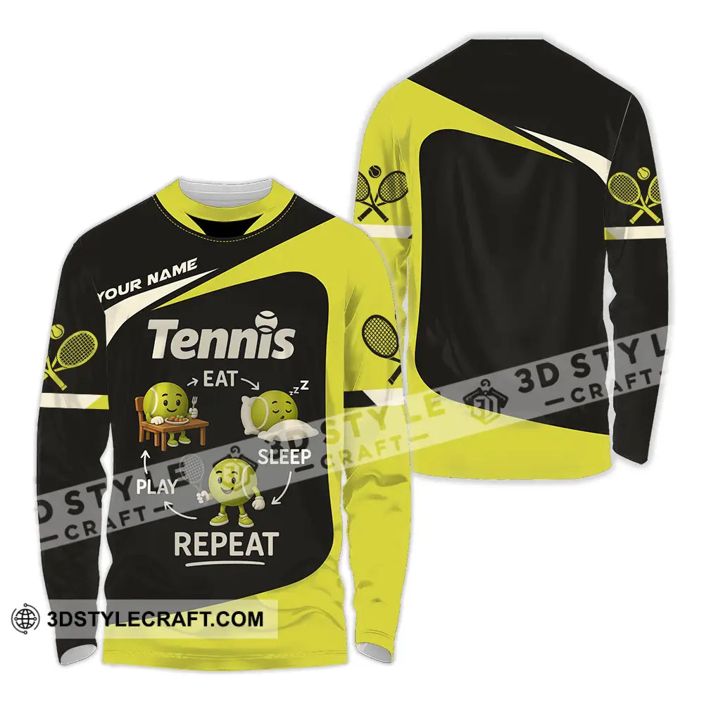 Unisex Shirt - Custom Tennis Shirt Long Sleeve Shirt / S T-shirt