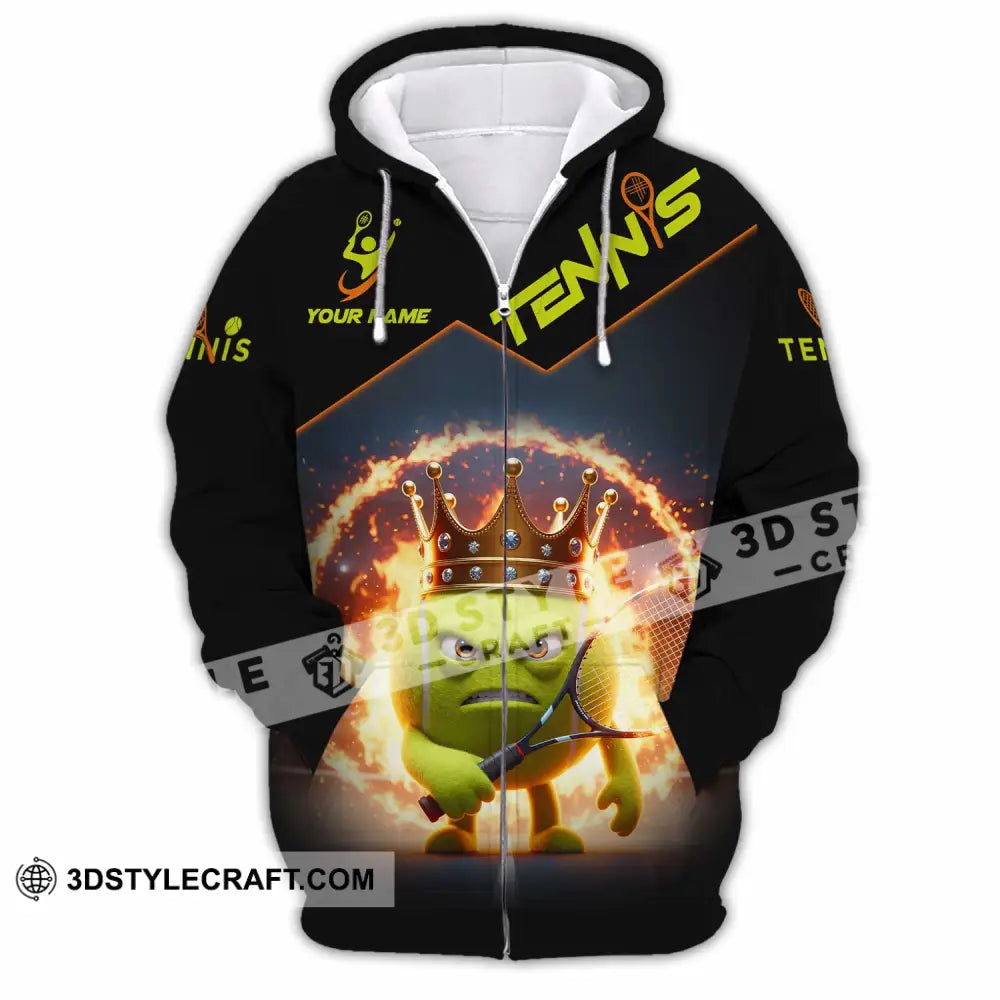 Unisex Shirt - Custom Tennis Sports Shirt Zipper Hoodie / S T-shirt