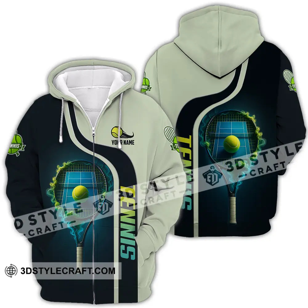 Unisex Shirt - Custom Tennis Shirt Zipper Hoodie / S T-shirt