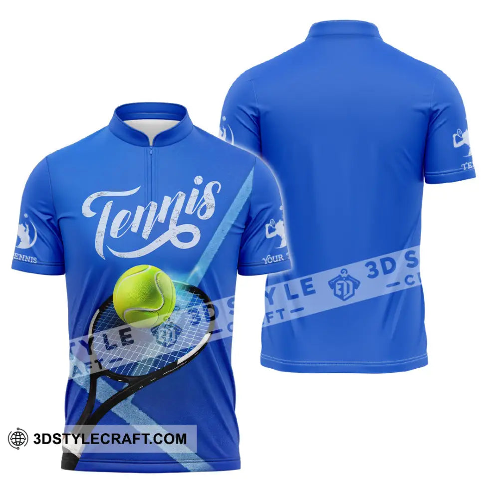 Unisex Shirt - Custom Tennis Shirt Zipper Polo Shirt / S T-shirt