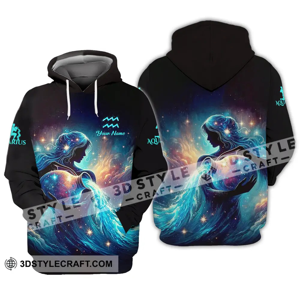 Unisex Shirt - Custom Text Aquarius Hoodie / S T-Shirt