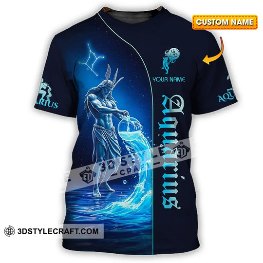 Unisex Shirt - Custom Text Shirt Aquarius style option 1