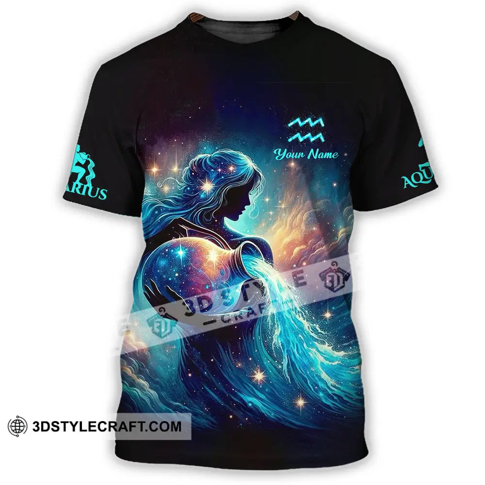 Unisex Shirt - Custom Text Aquarius T-Shirt / S T-Shirt