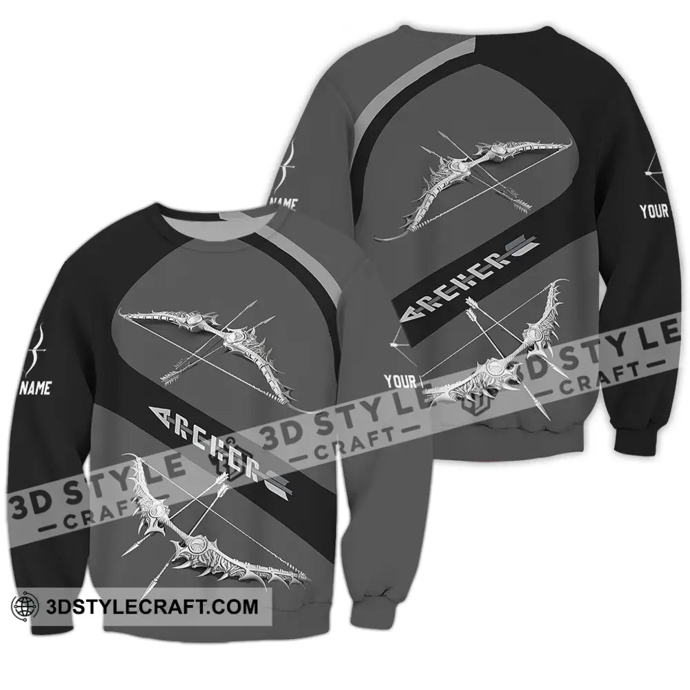 Unisex Shirt - Custom Text Archer Long Sleeve / S T-Shirt