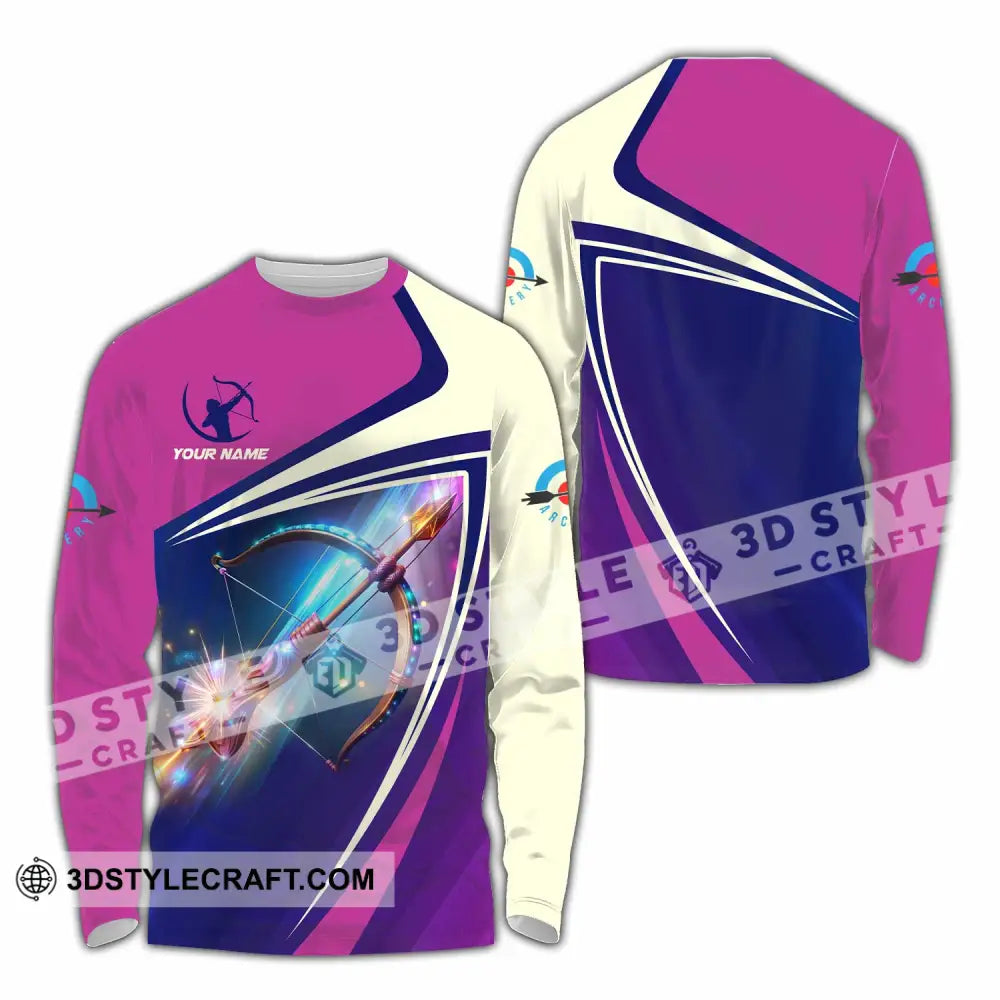 Unisex Shirt - Custom Text Shirt Archery Shirt Long Sleeve Shirt / S T-shirt