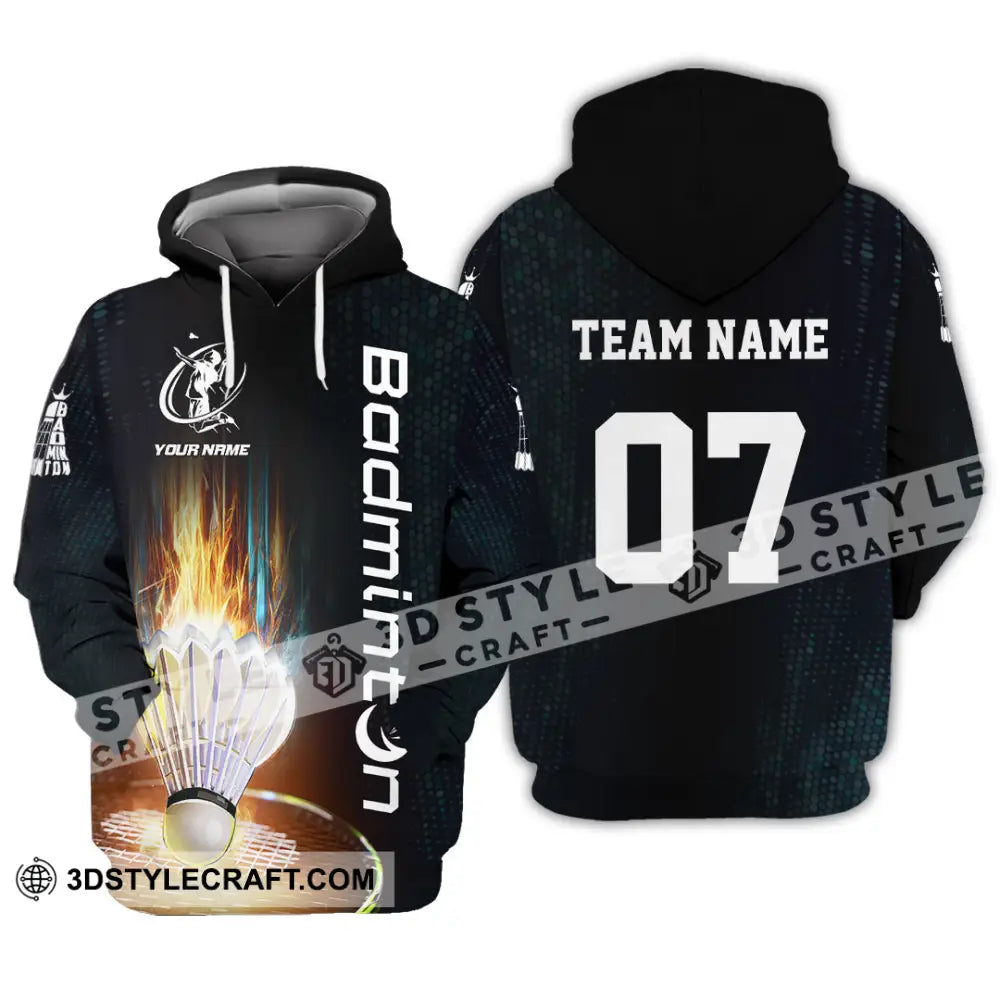 Unisex Shirt - Custom Text Shirt Badminton Shirt Hoodie / S T-shirt