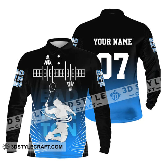 Unisex Shirt - Custom Text Shirt, Badminton Shirt style option 3