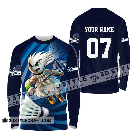 Unisex Shirt - Custom Text Shirt, Badminton Shirt style option 4