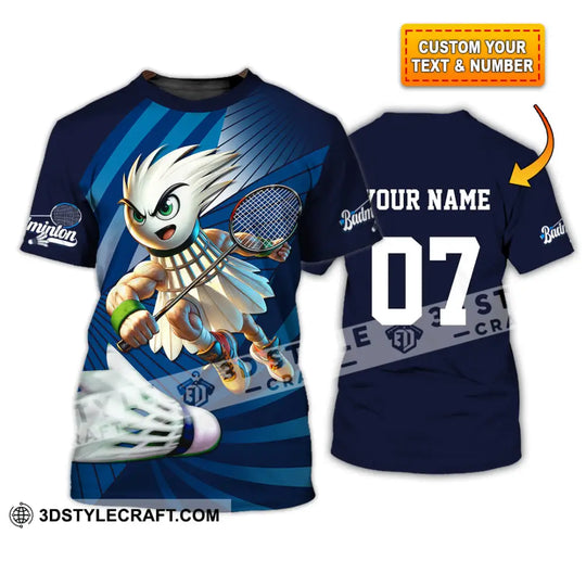 Unisex Shirt - Custom Text Shirt, Badminton Shirt style option 1