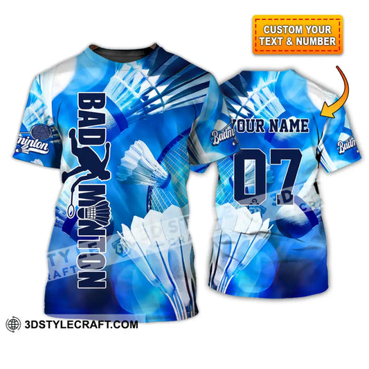 Unisex Shirt - Custom Text Shirt Badminton Shirt T-shirt