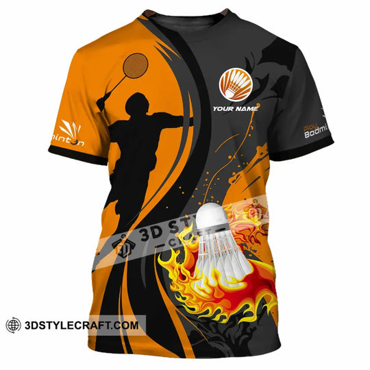 Unisex Shirt - Custom Text Shirt, Badminton Shirt style option 3