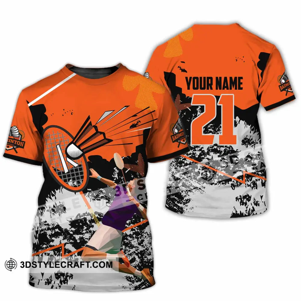 Unisex Shirt - Custom Text Shirt Badminton T-Shirt / S T-shirt