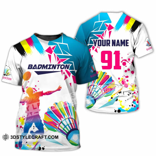 Unisex Shirt - Custom Text Shirt, Badminton style option 2