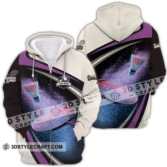 Unisex Shirt - Custom Text Shirt Badminton style option 4