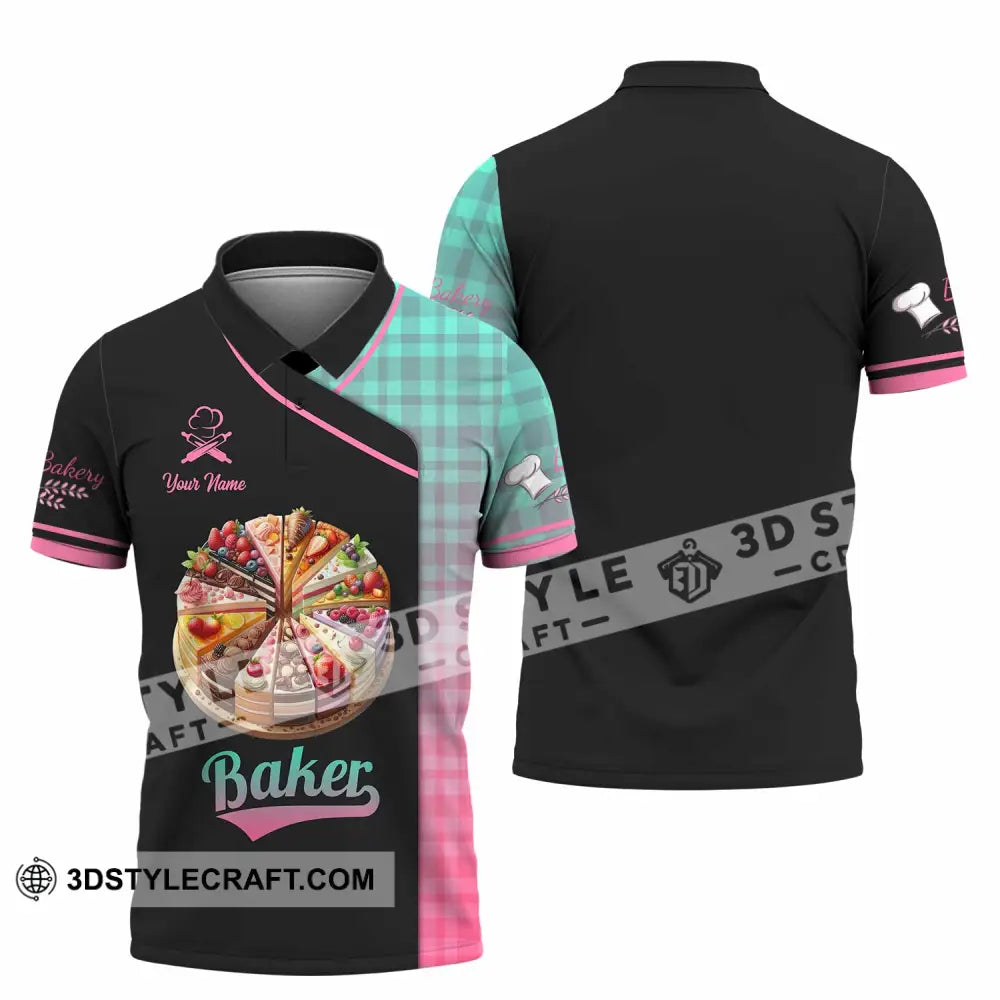 Unisex Shirt - Custom Text Baker Polo / S T-Shirt