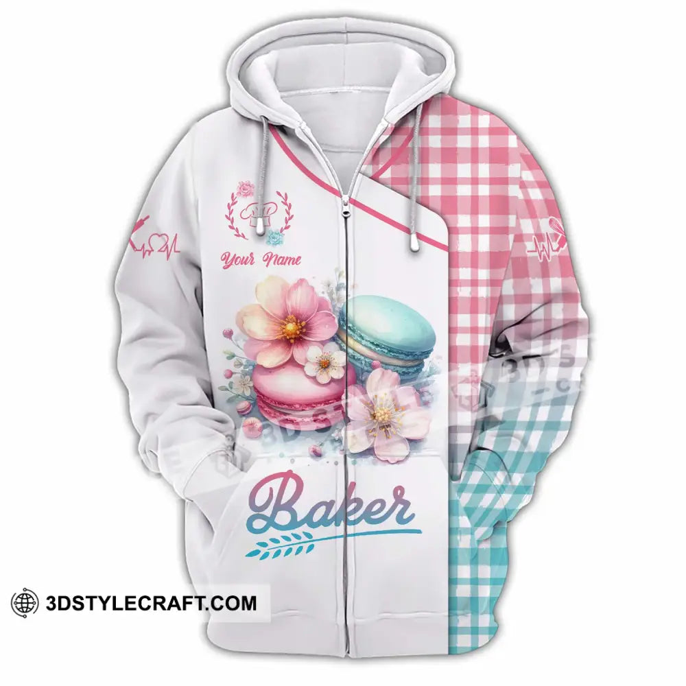 Unisex Shirt - Custom Text Shirt Baker Shirt Zipper Hoodie / S T-shirt