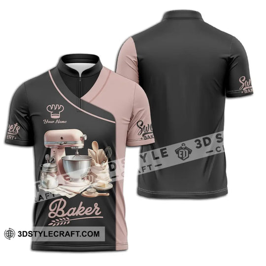 Unisex Shirt - Custom Text Shirt, Baker Shirt style option 2