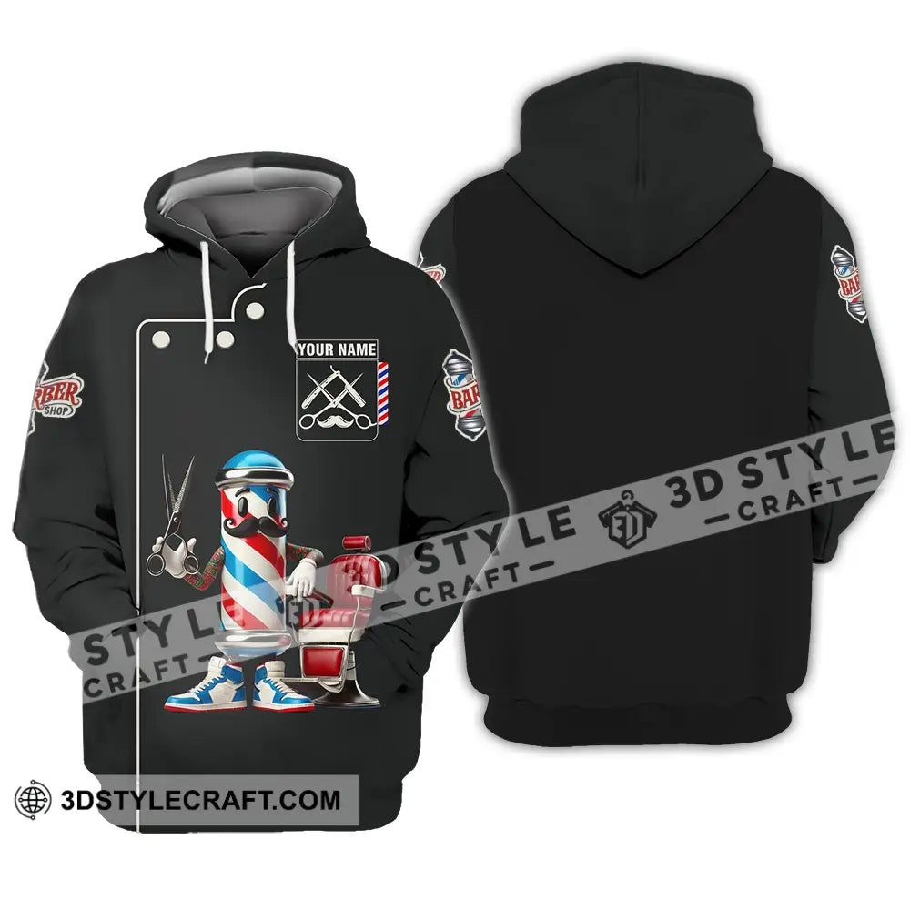 Unisex Shirt - Custom Text Barber Shop Hoodie / S T-Shirt